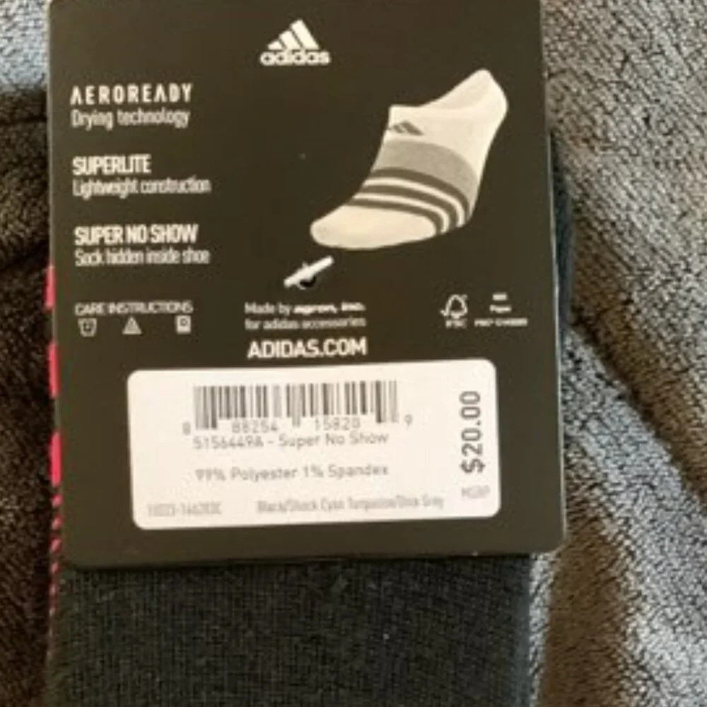 Adidas Women's Superlite  6 pair of  no show Socks